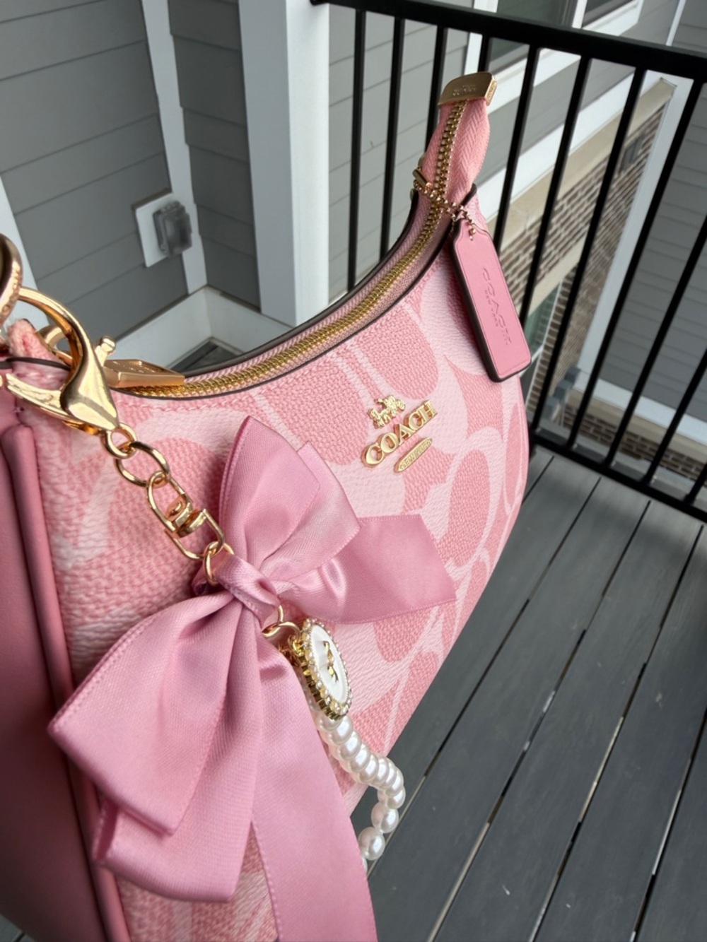 Coach Powder Pink Teri Shoulder Bag - Picture 5 of 9